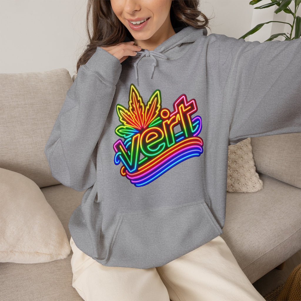 Vert Neon Logo Vintage Style Unisex Graphic Hoodie