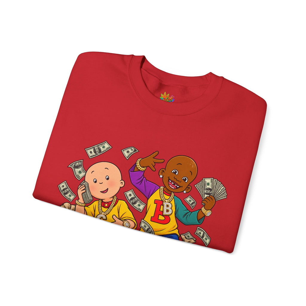 Vert Little Bill & Caillou Alt Vintage Style Unisex Graphic Crewneck Sweatshirt