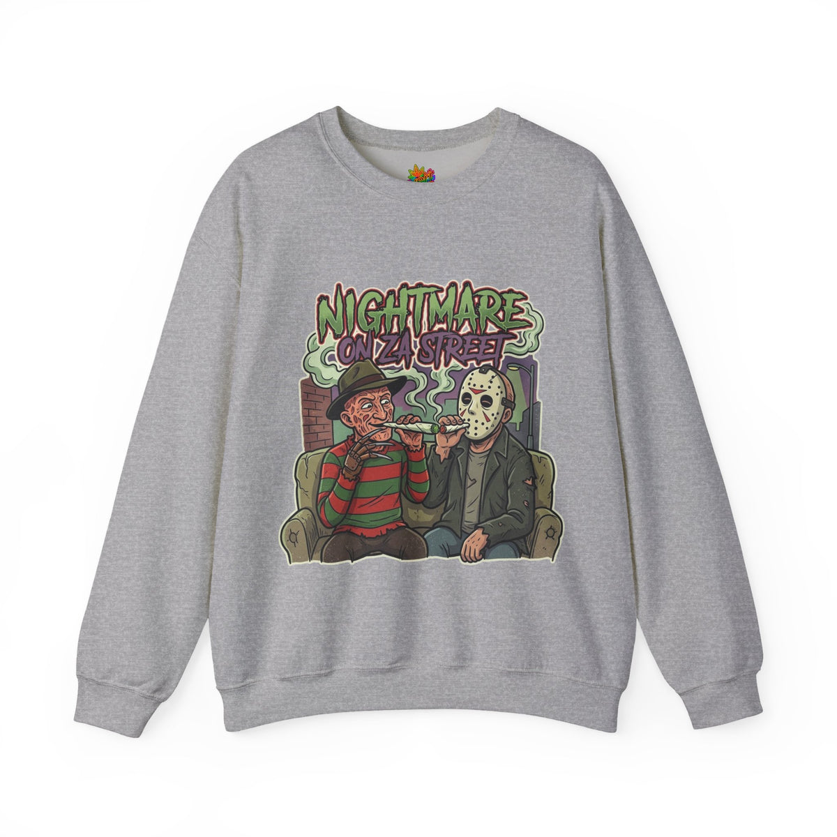 Vert Freddy & Jason Smoker Vintage Style Unisex Crewneck Sweatshirt