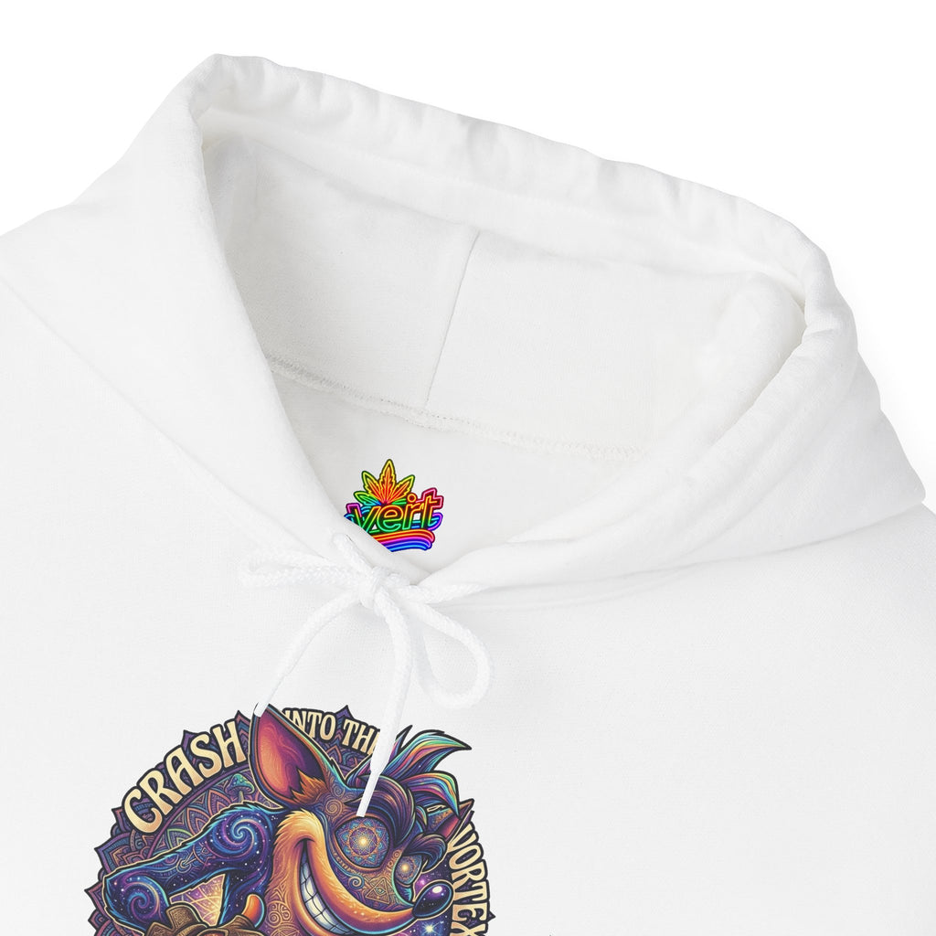 Vert Crash Bandicoot Psychedelic Vintage Style Unisex Graphic Hoodie
