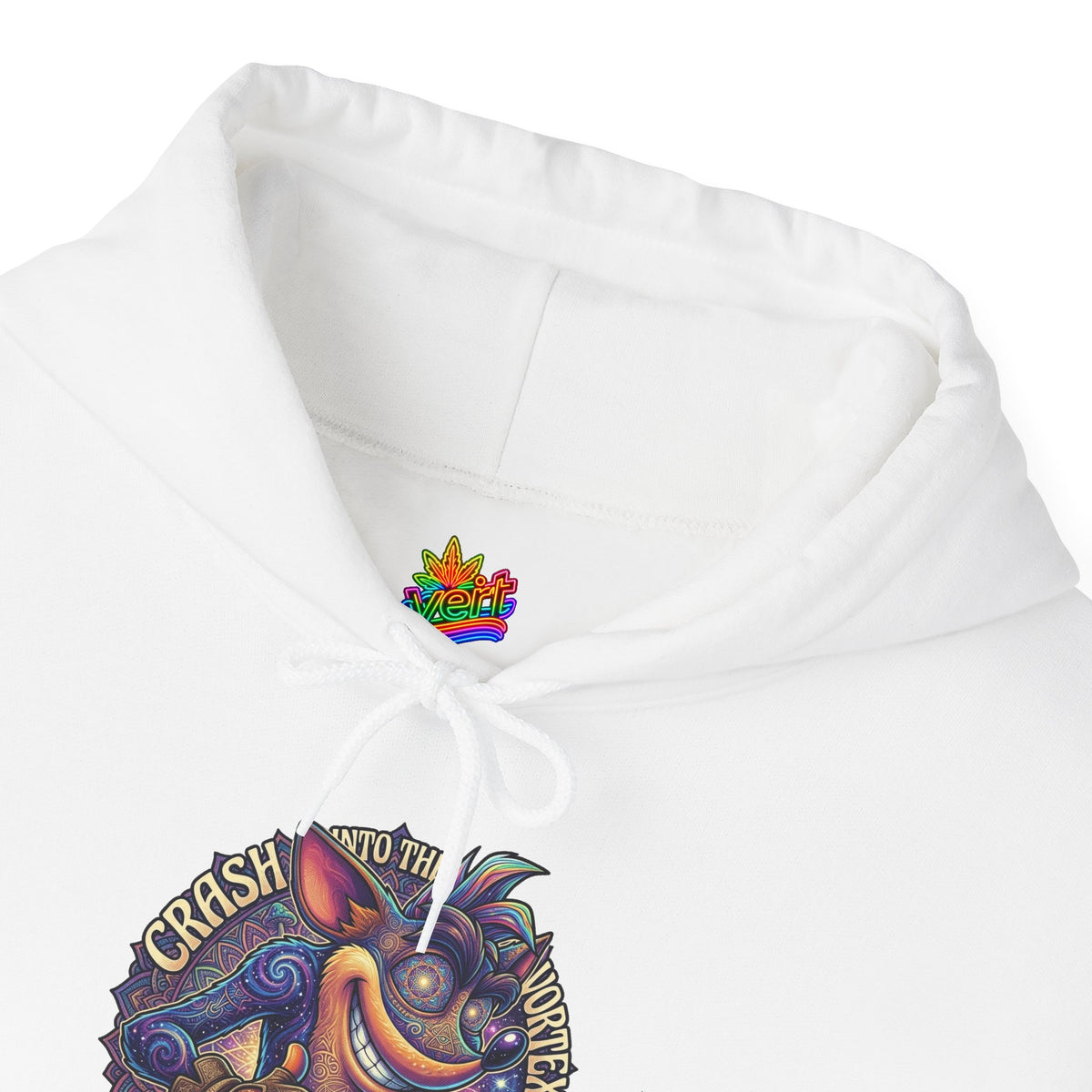 Vert Crash Bandicoot Psychedelic Vintage Style Unisex Graphic Hoodie