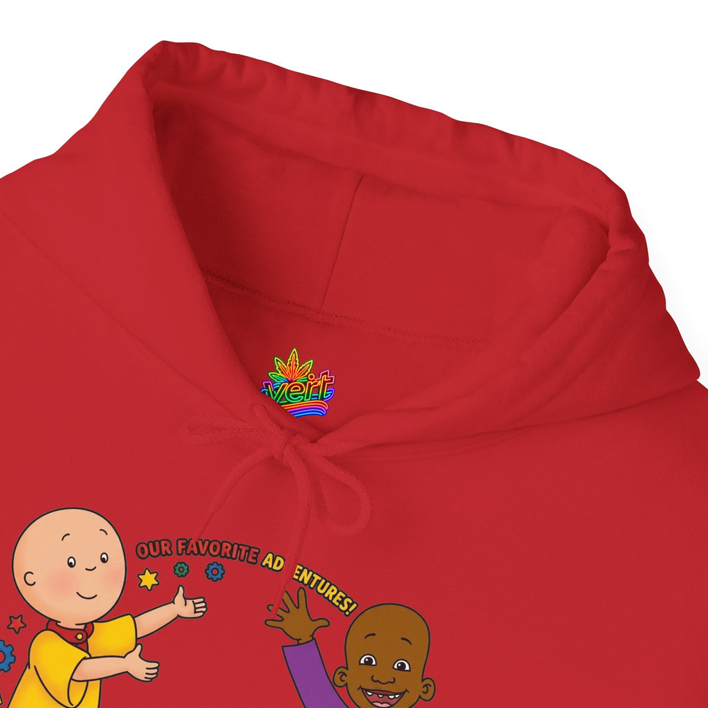 Vert Little Bill & Caillou Vintage Style Unisex Graphic Hoodie