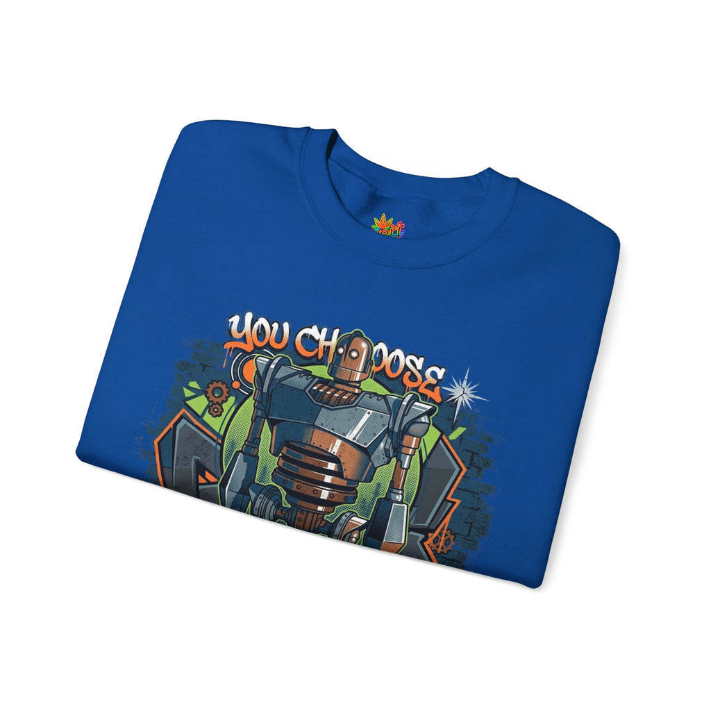 Vert Iron Giant Vintage Style Unisex Graphic Crewneck Sweatshirt