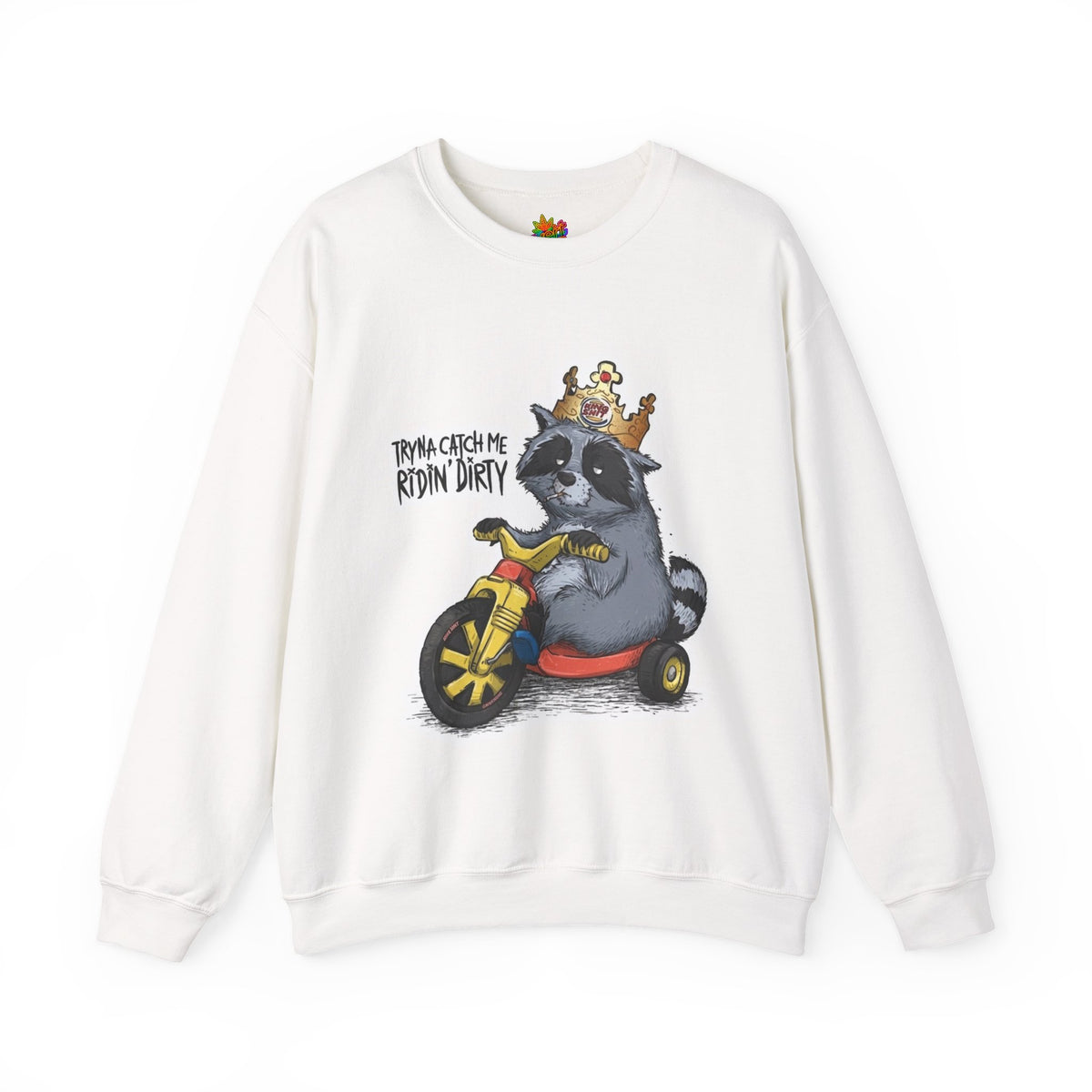 Vert Burger King Parody Vintage Style Unisex Graphic Crewneck Sweatshirt