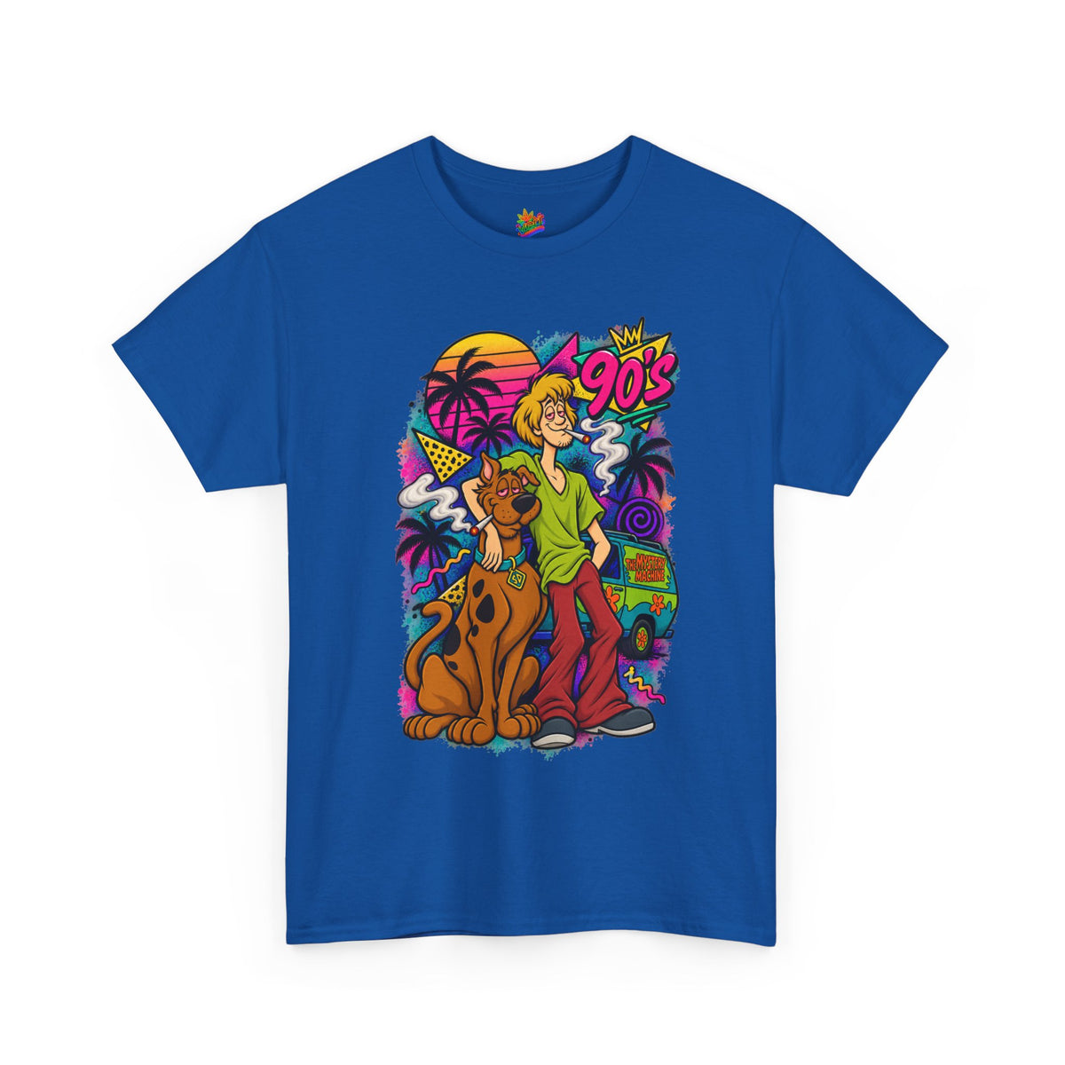Vert Shaggy & Scooby Vintage Style Unisex Cotton Graphic T-Shirt
