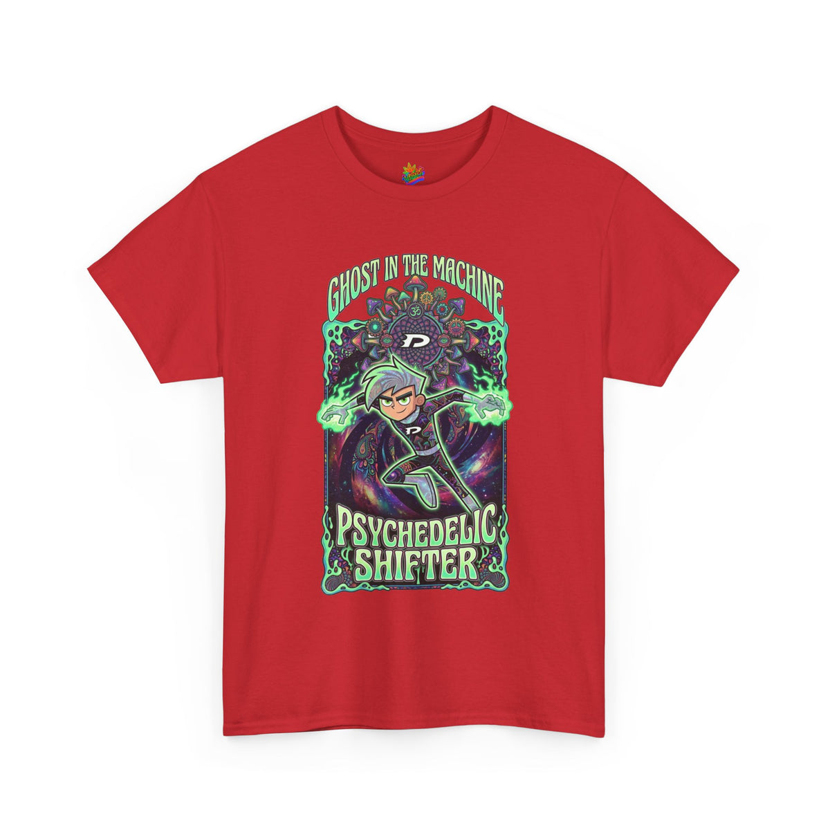 Vert Danny Phantom Psychedelic Vintage Style Unisex Cotton Graphic T-Shirt