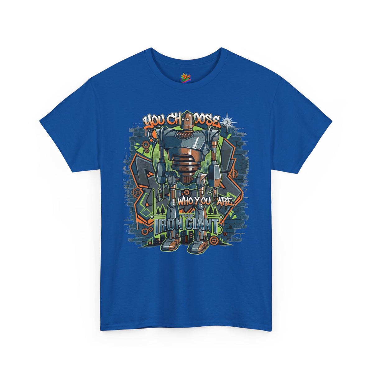 Vert Iron Giant Vintage Style Unisex Cotton Graphic T-Shirt