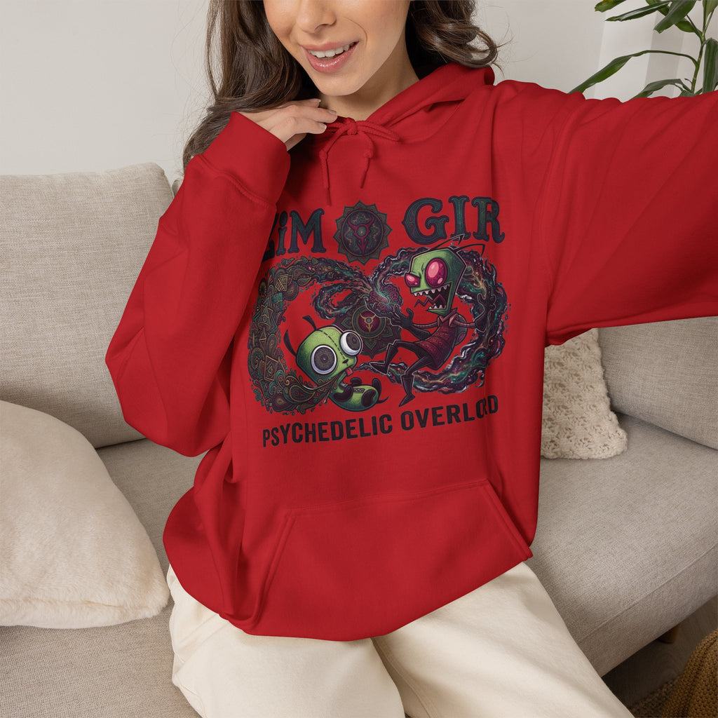 Vert Invader Zim Psychedelic Vintage Style Unisex Graphic Crewneck Sweatshirt