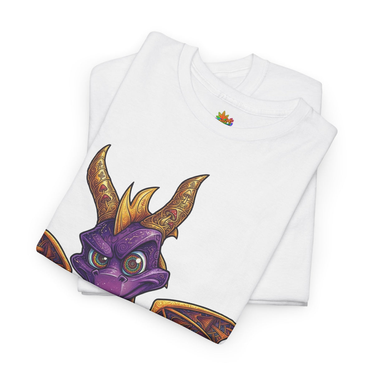 Vert Spyro Psychedelic Vintage Style Unisex Cotton Graphic T-Shirt