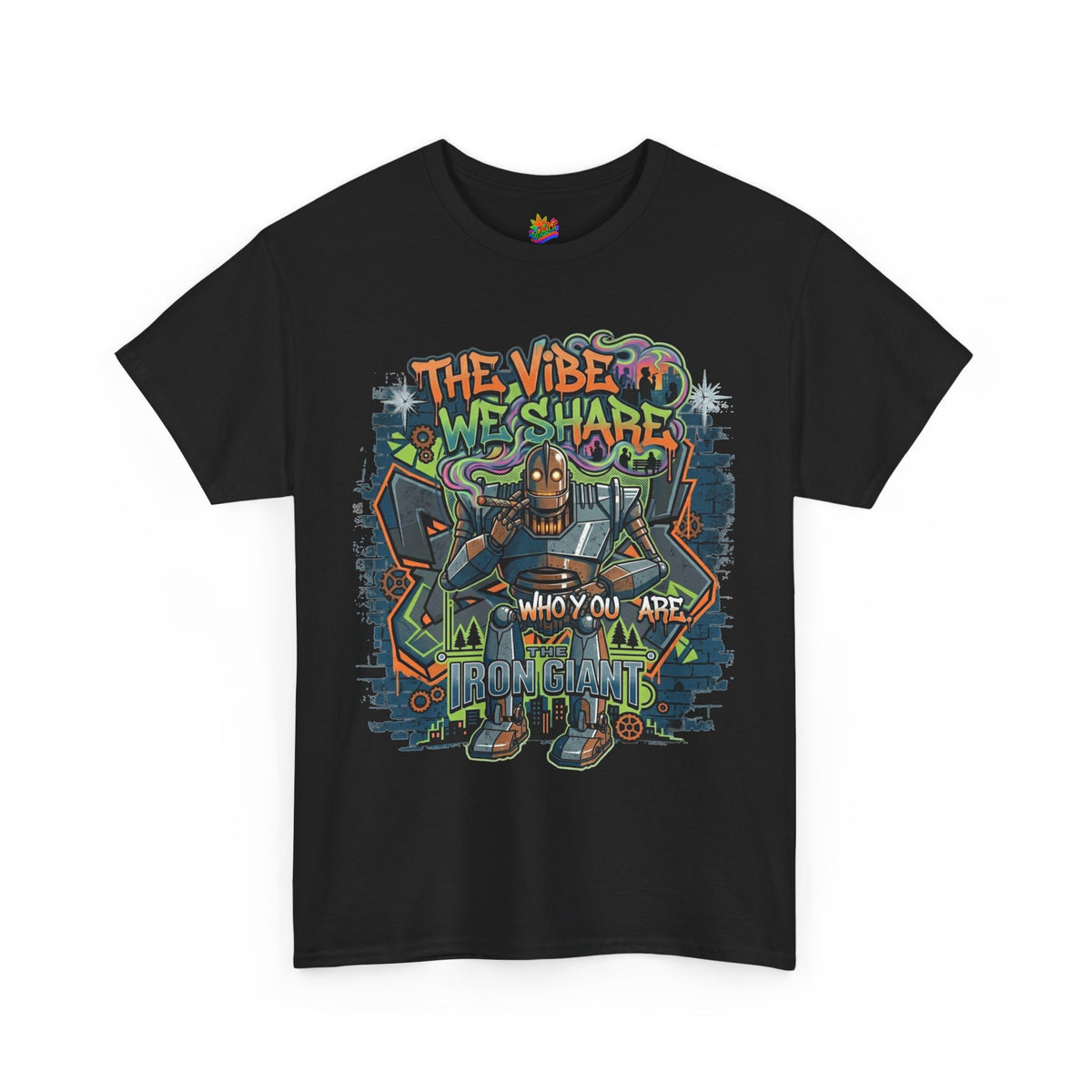 Vert Iron Giant Smoker Vintage Style Unisex Cotton Graphic T-Shirt