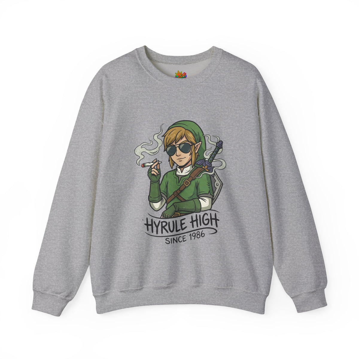 Vert Link Smoker Vintage Style Unisex Graphic Crewneck Sweatshirt