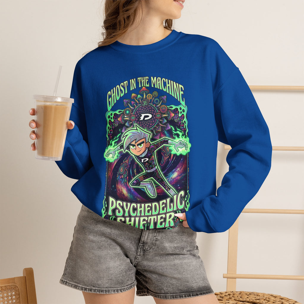 Vert Danny Phantom Psychedelic Vintage Style Unisex Graphic Crewneck Sweatshirt