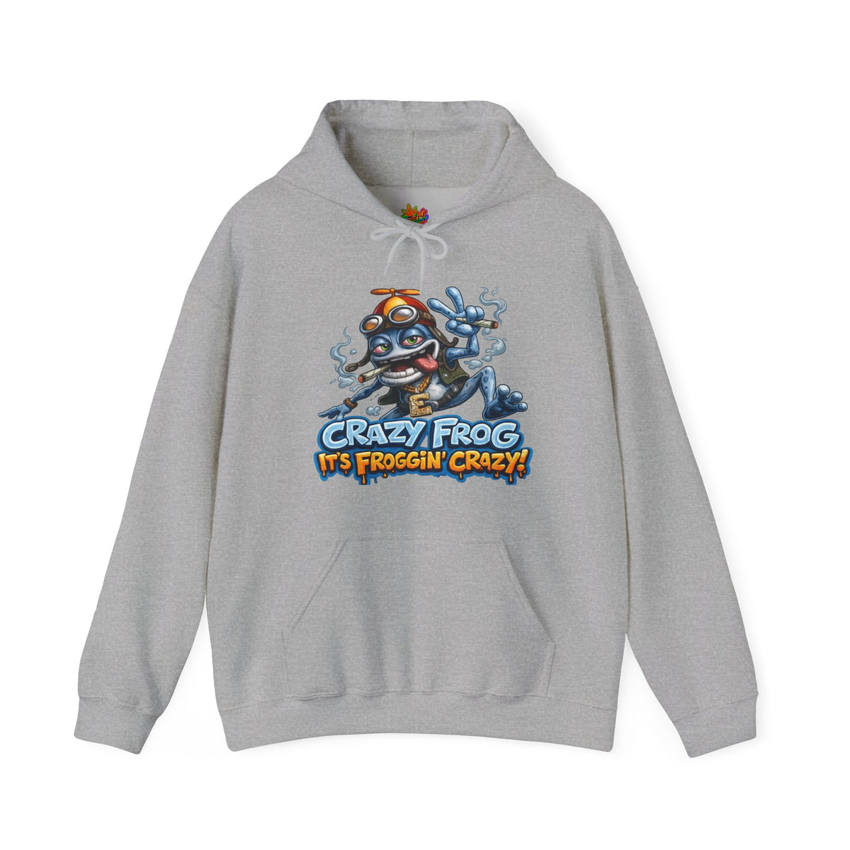 Vert Crazy Frog Smoker Vintage Style Unisex Graphic Hoodie