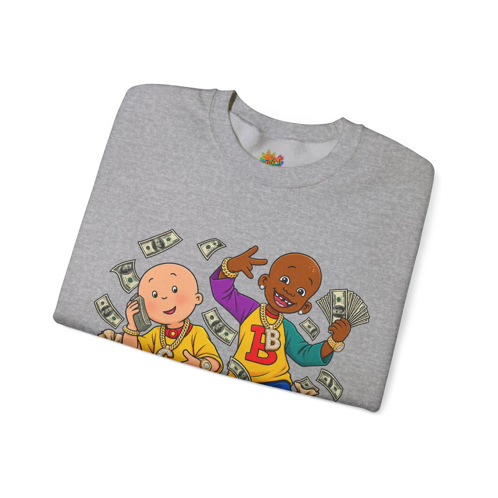 Vert Little Bill & Caillou Alt Vintage Style Unisex Graphic Crewneck Sweatshirt