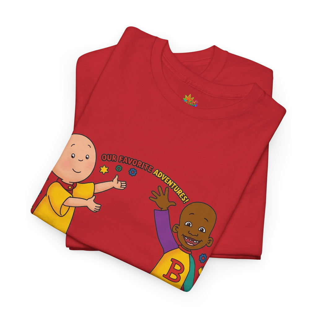 Vert Little Bill & Caillou Vintage Style Unisex Cotton Graphic T-Shirt