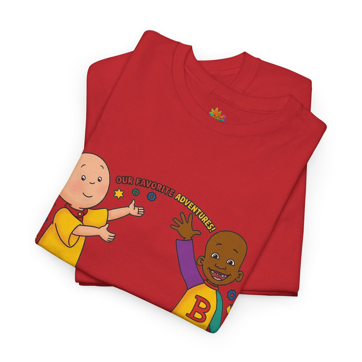 Vert Little Bill & Caillou Vintage Style Unisex Cotton Graphic T-Shirt
