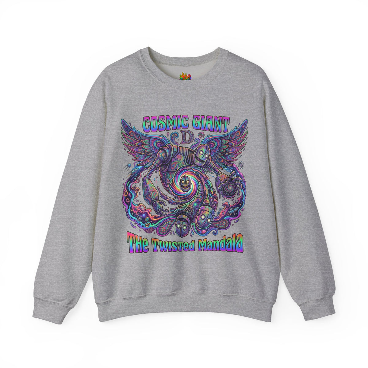Vert Iron Giant Psychedelic Vintage Style Unisex Graphic Crewneck Sweatshirt