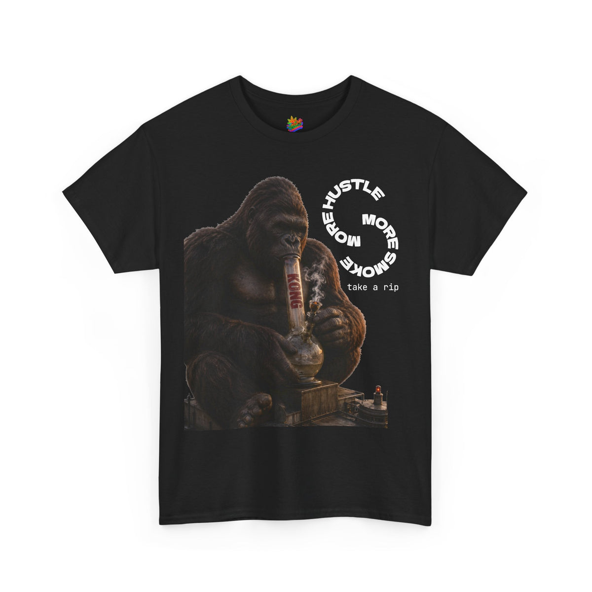 Vert King Kong Smoker Vintage Style Unisex Cotton Graphic T-Shirt