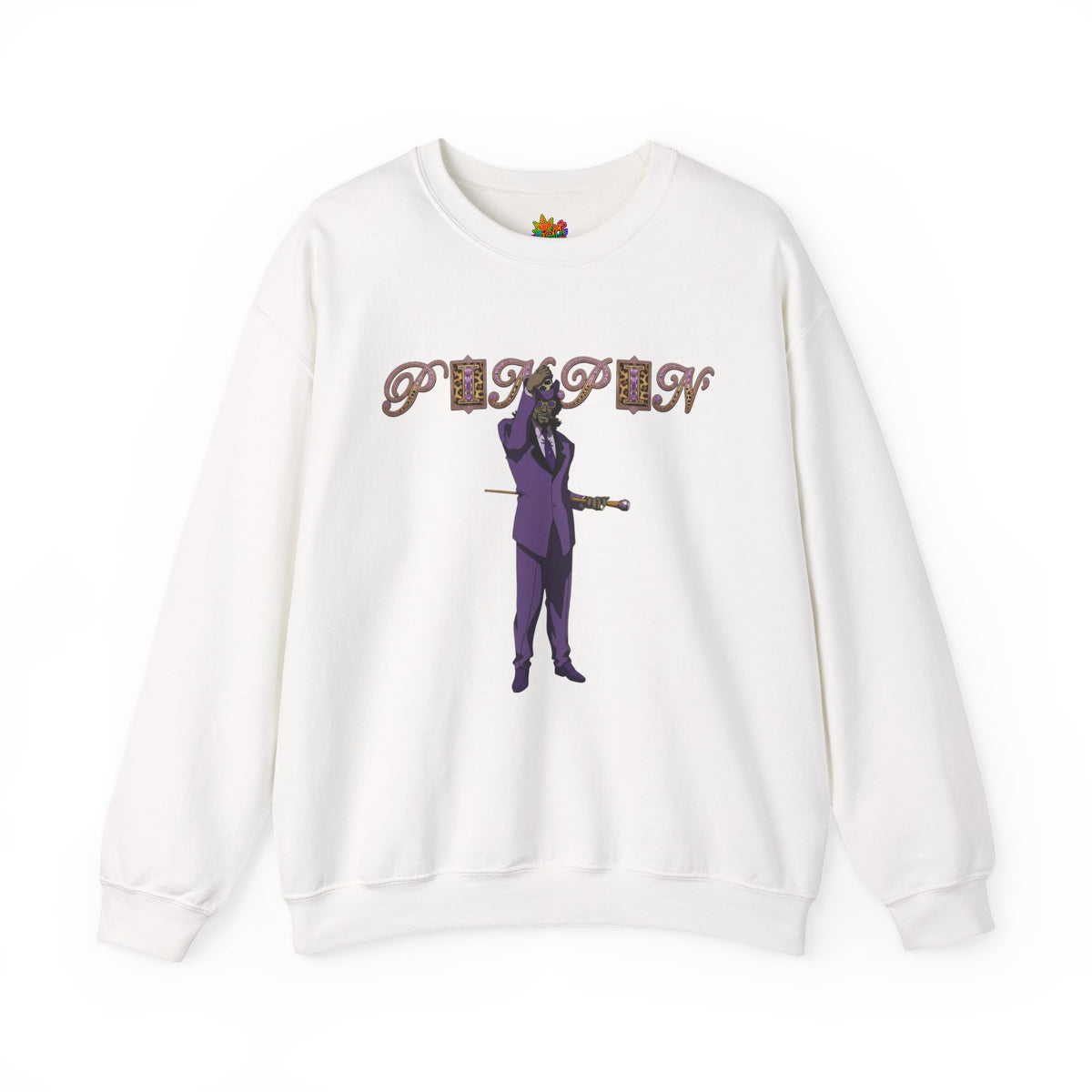 Vert Pimp Named Slickback Vintage Style Unisex Graphic Crewneck Sweatshirt