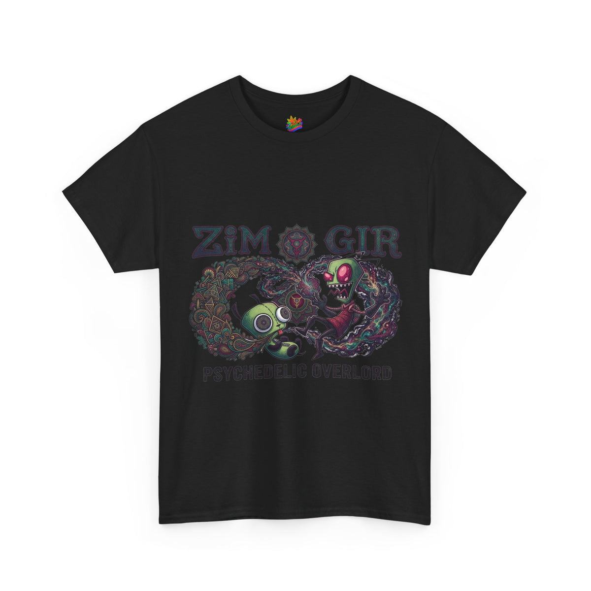 Vert Invader Zim Psychedelic Vintage Style Unisex Cotton Graphic T-Shirt
