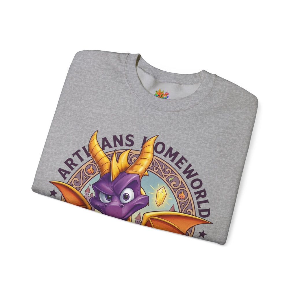 Vert Spyro Vintage Style Unisex Graphic Crewneck Sweatshirt