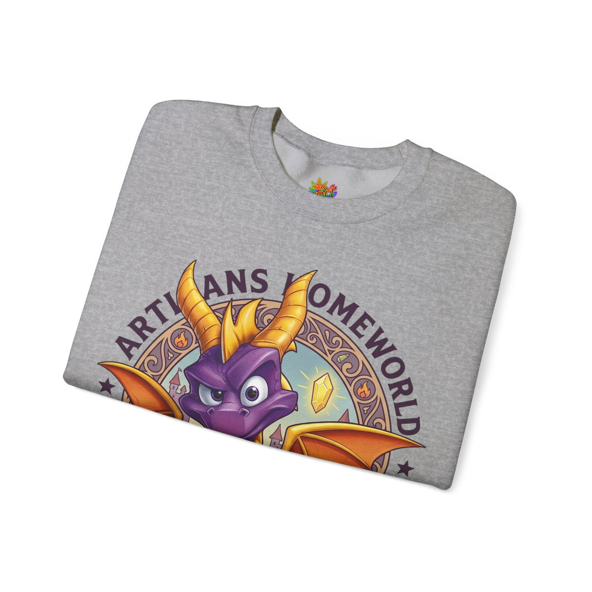 Vert Spyro Vintage Style Unisex Graphic Crewneck Sweatshirt