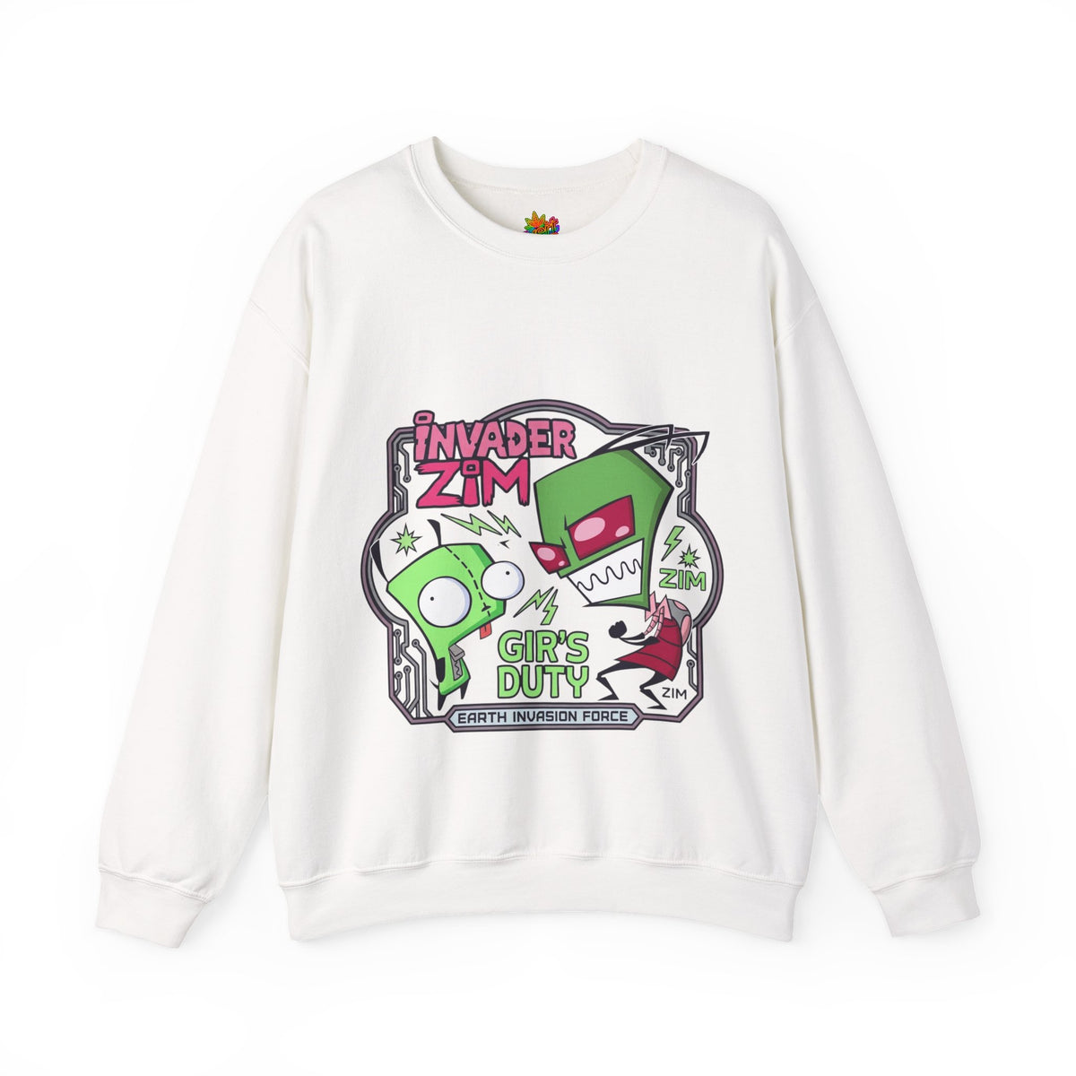 Vert Invader Zim Vintage Style Unisex Graphic Crewneck Sweatshirt
