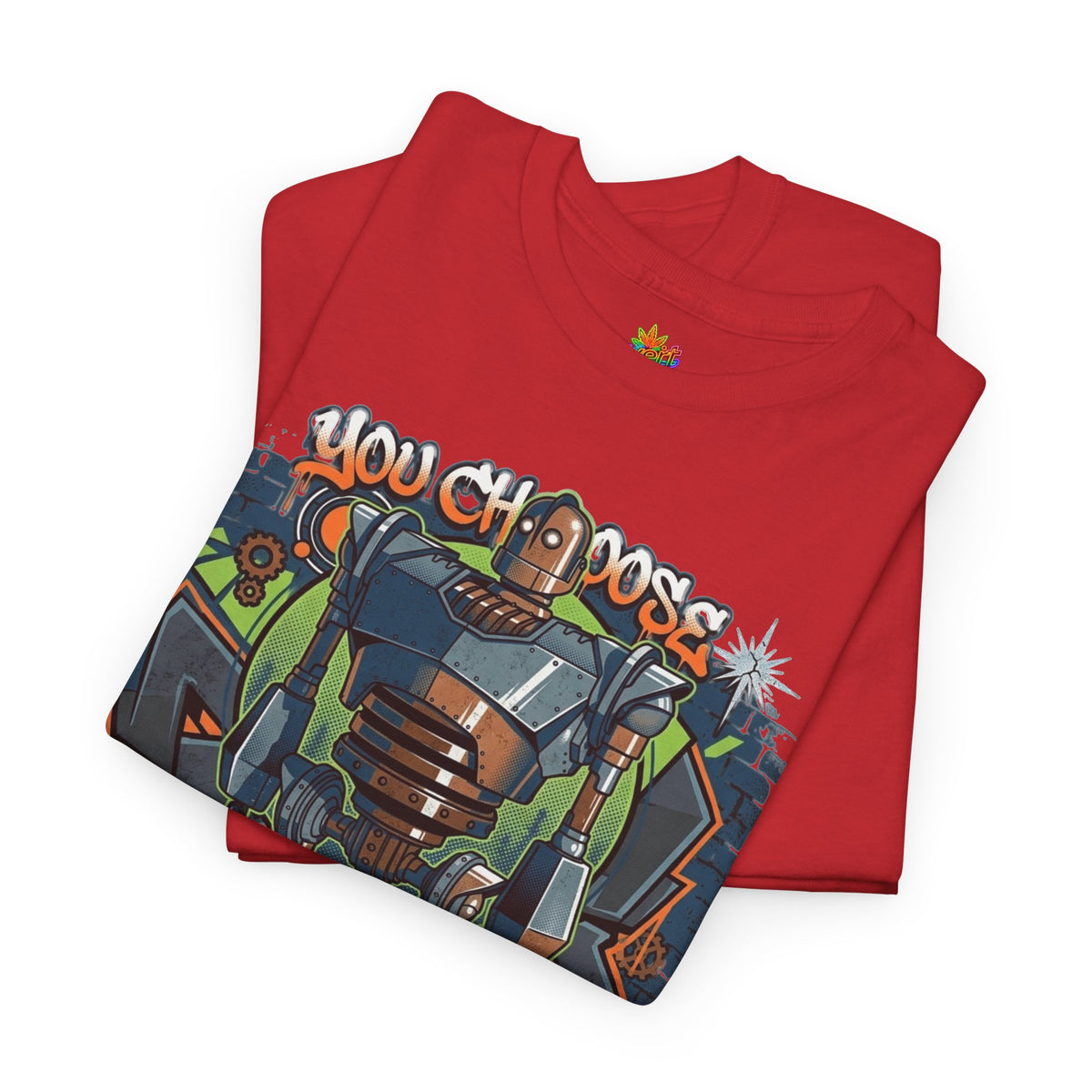 Vert Iron Giant Vintage Style Unisex Cotton Graphic T-Shirt