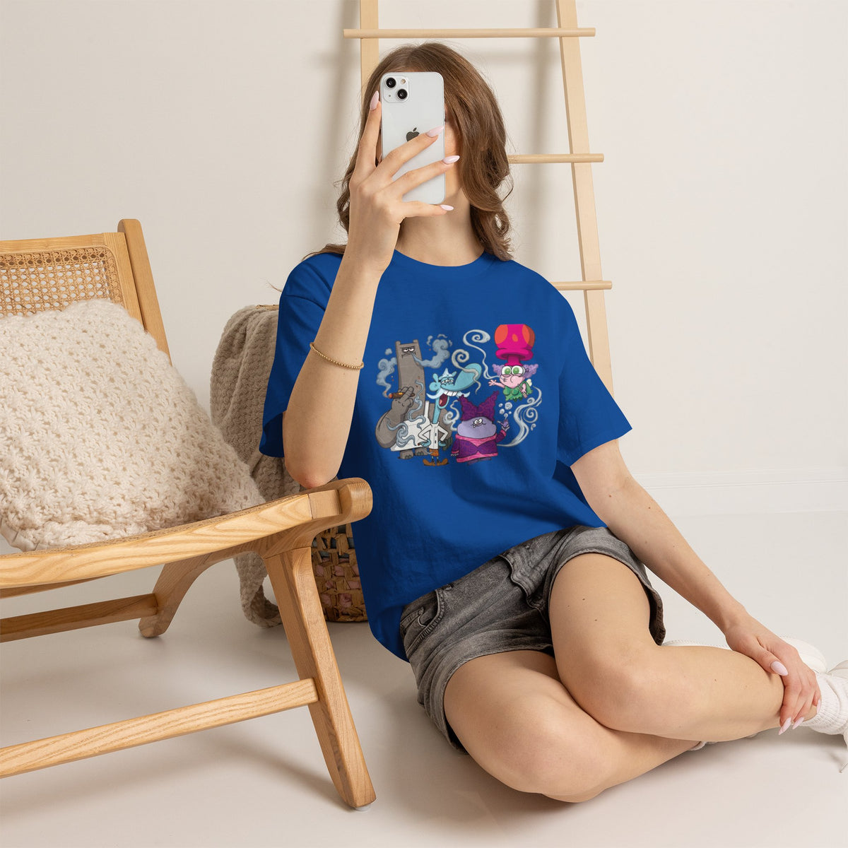 Vert Chowder Smoker Vintage Style Unisex Cotton Graphic T-Shirt