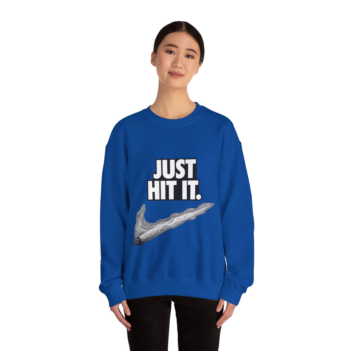 Vert Just Hit It Vintage Style Unisex Graphic Crewneck Sweatshirt