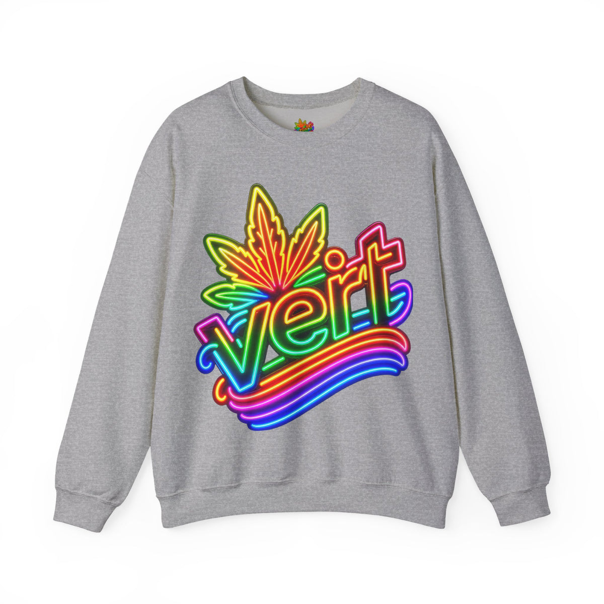 Vert Neon Logo Vintage Style Unisex Graphic Crewneck Sweatshirt