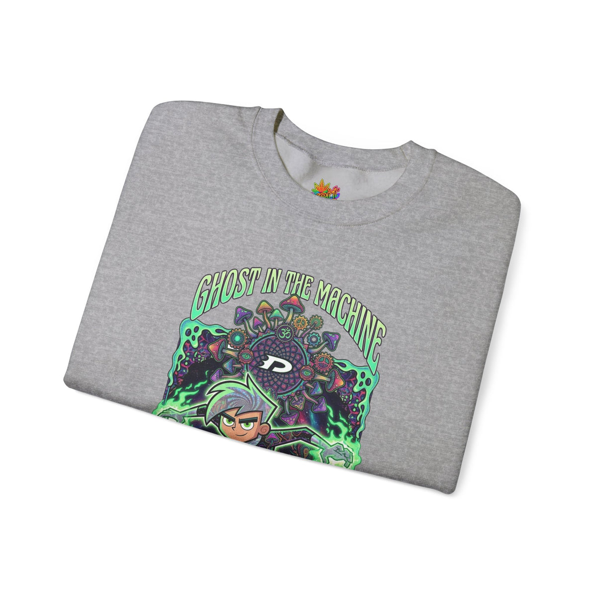 Vert Danny Phantom Psychedelic Vintage Style Unisex Graphic Crewneck Sweatshirt