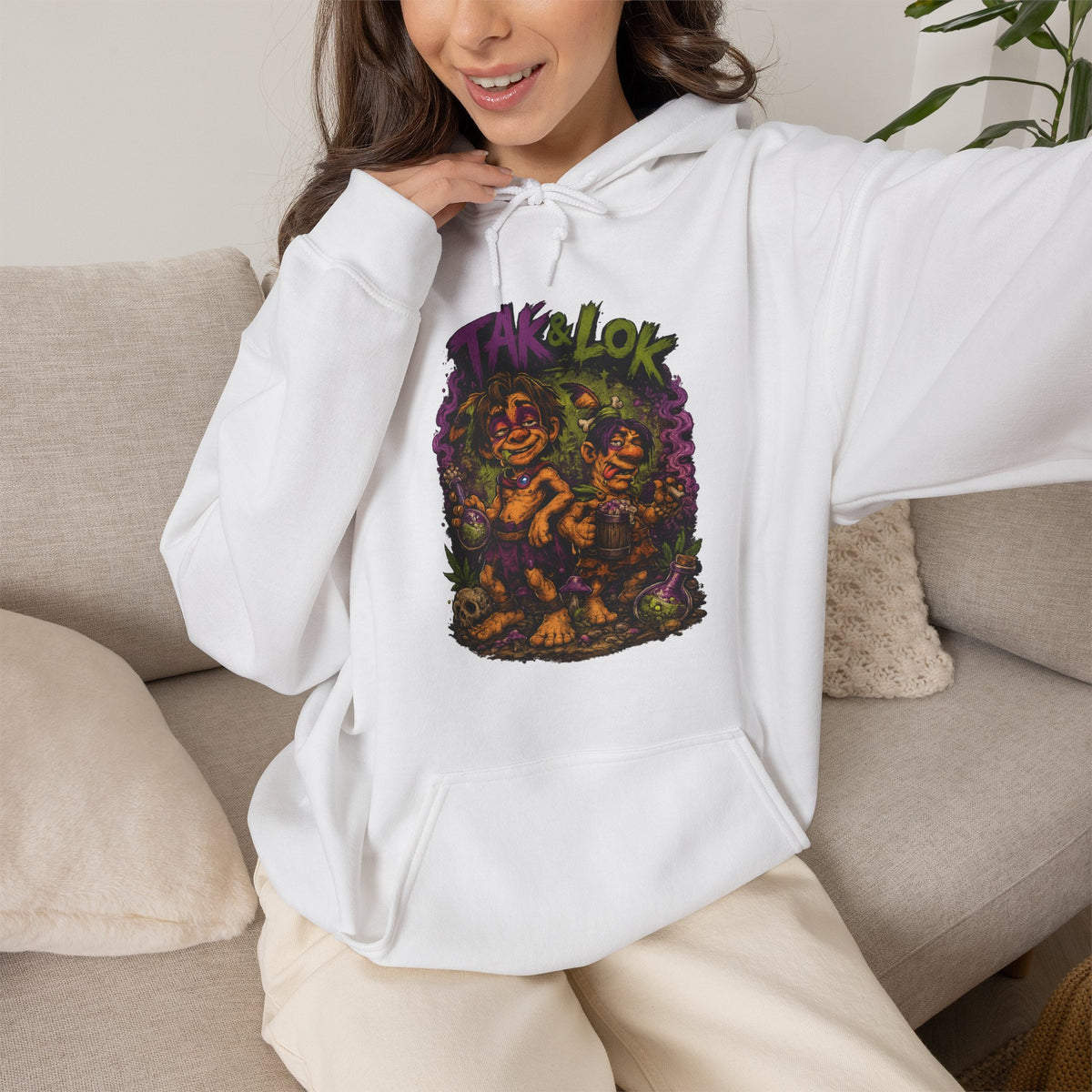 Vert Tak & Lok Vintage Style Unisex Graphic Hoodie