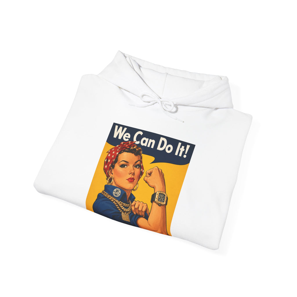 Vert "We Can Do It" Vintage Style Unisex Graphic Hoodie