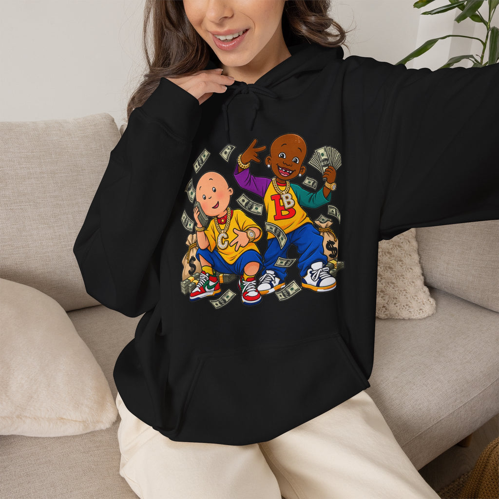 Vert Little Bill & Caillou Alt Vintage Style Unisex Graphic Hoodie