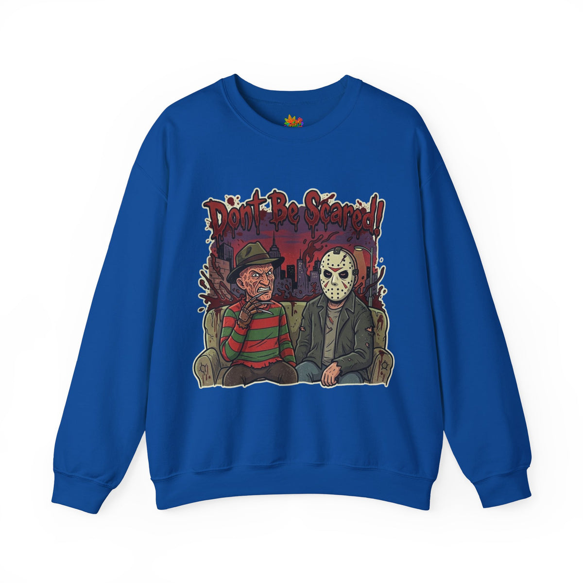 Vert Freddy & Jason Vintage Style Unisex Graphic Crewneck Sweatshirt