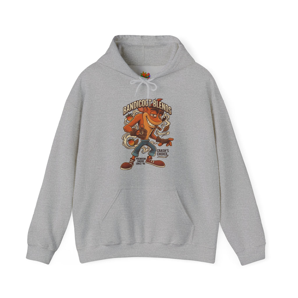 Vert Crash Bandicoot Smoker Vintage Style Unisex Graphic Hoodie