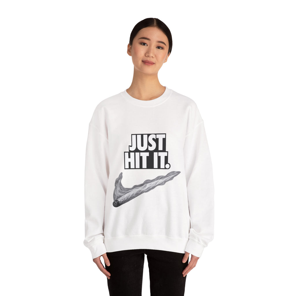 Vert Just Hit It Vintage Style Unisex Graphic Crewneck Sweatshirt