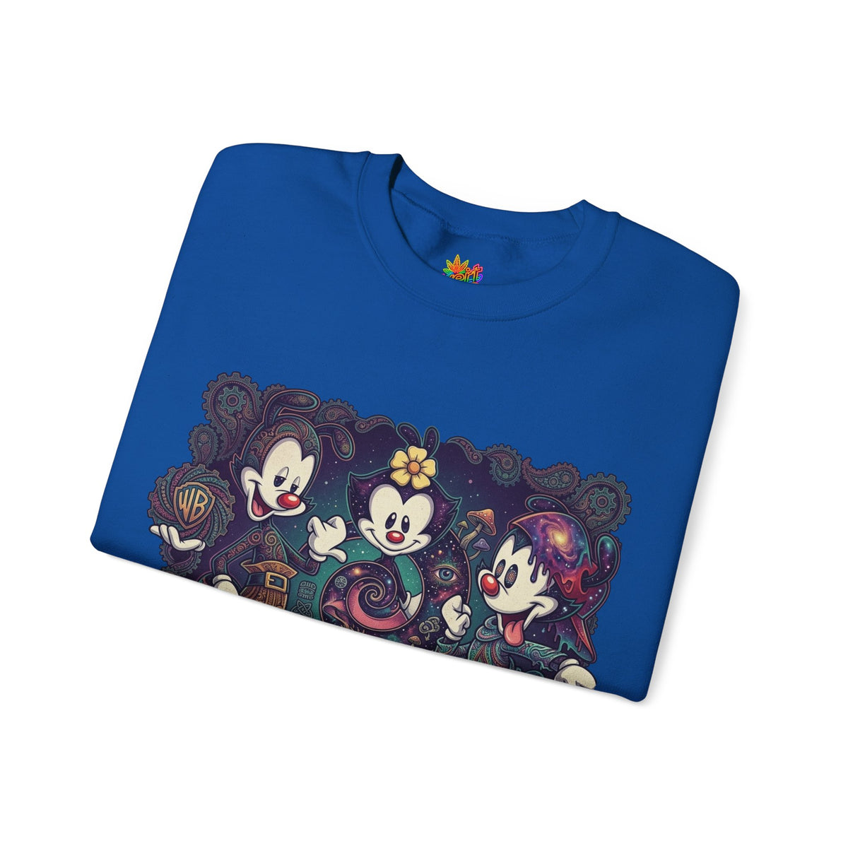 Vert Animaniacs Psychedelic Vintage Style Unisex Graphic Crewneck Sweatshirt