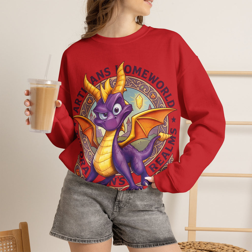 Vert Spyro Vintage Style Unisex Graphic Crewneck Sweatshirt