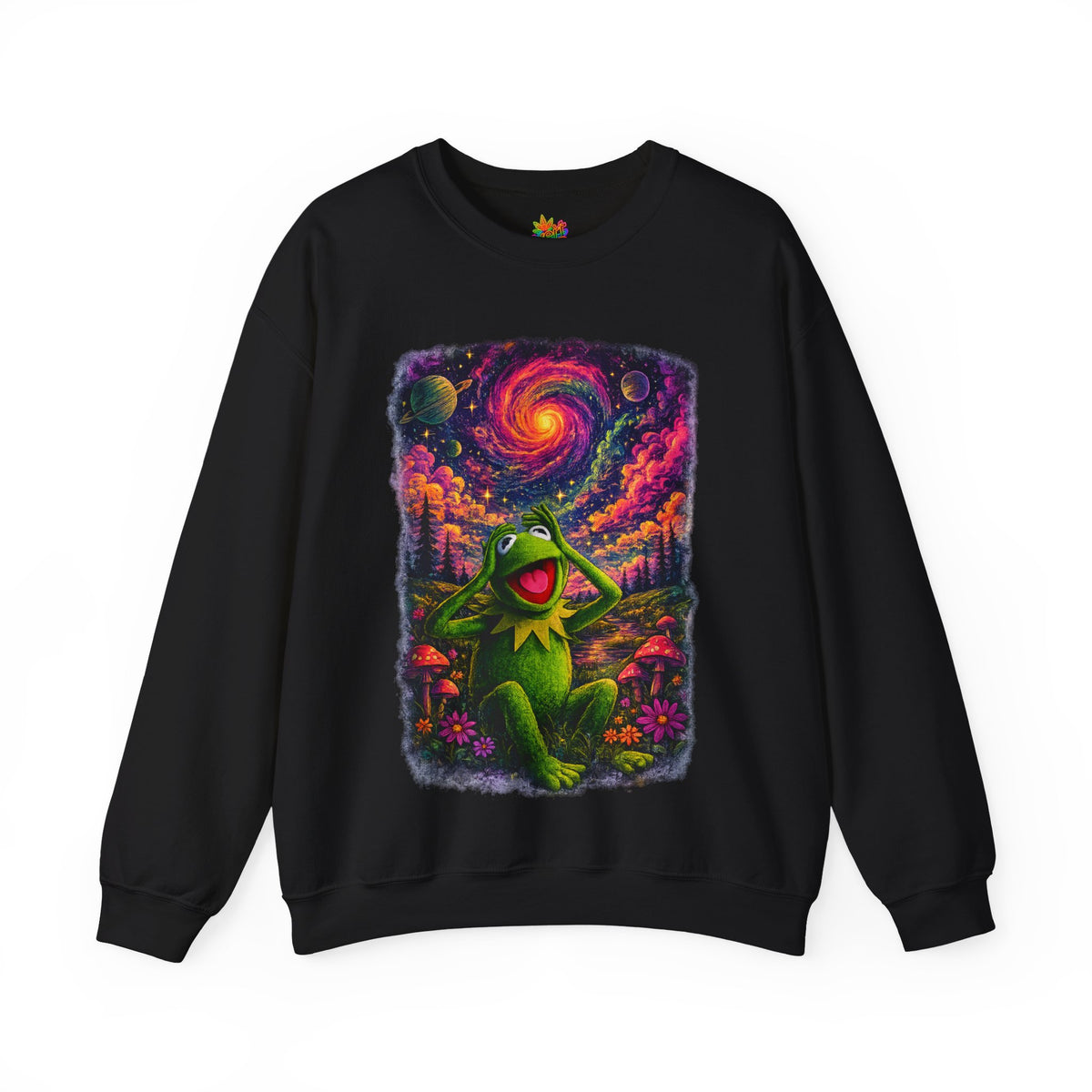 Vert Psychedelic Kermit Unisex Graphic Crewneck Sweatshirt