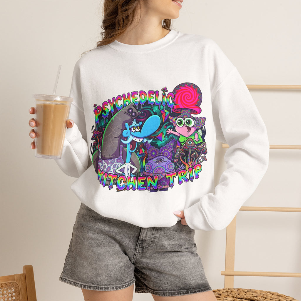 Vert Chowder Psychedelic Vintage Style Unisex Graphic Crewneck Sweatshirt