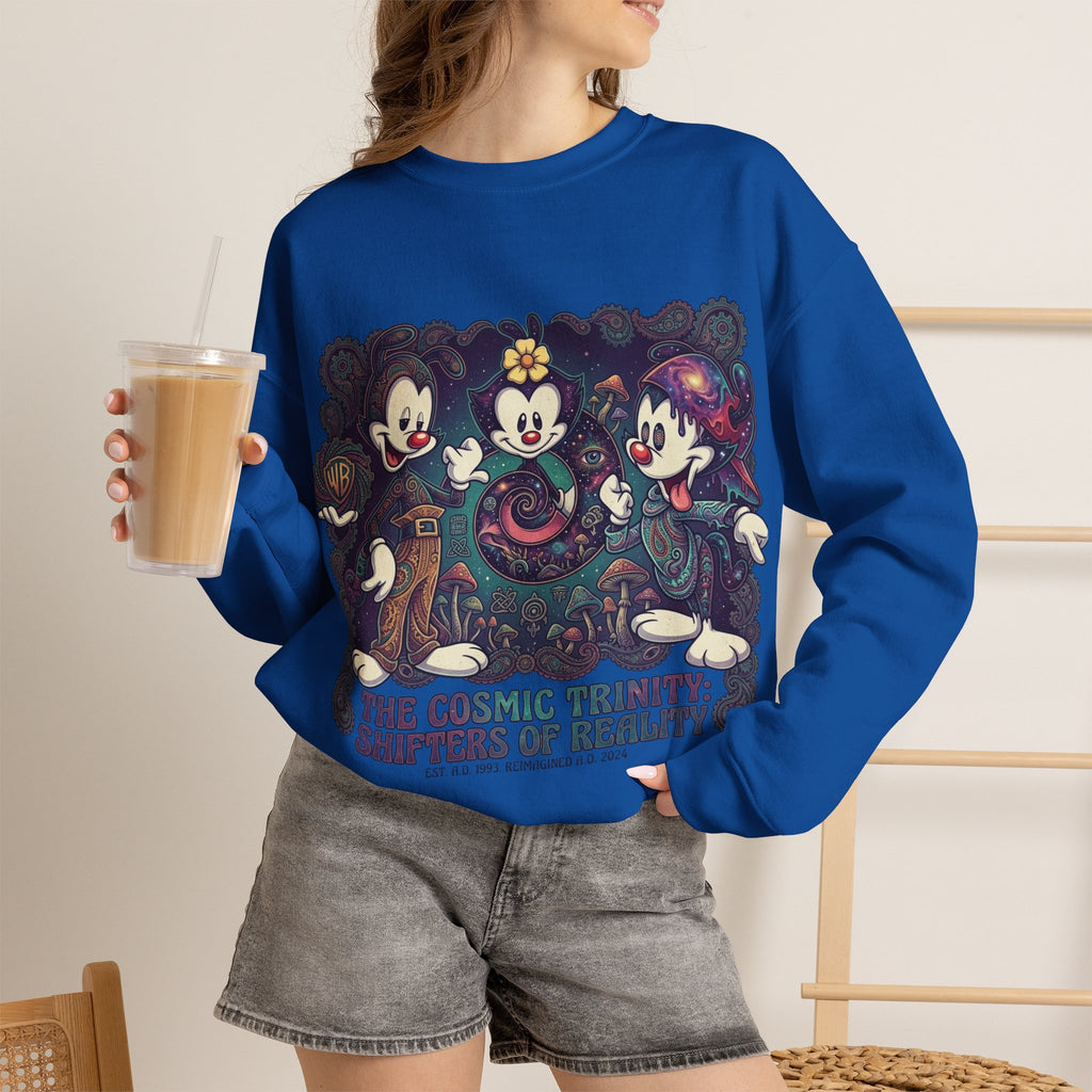 Vert Animaniacs Psychedelic Vintage Style Unisex Graphic Crewneck Sweatshirt