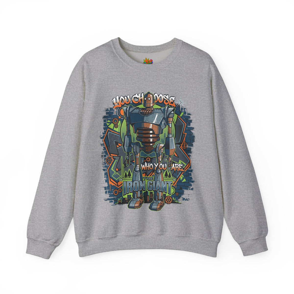 Vert Iron Giant Vintage Style Unisex Graphic Crewneck Sweatshirt