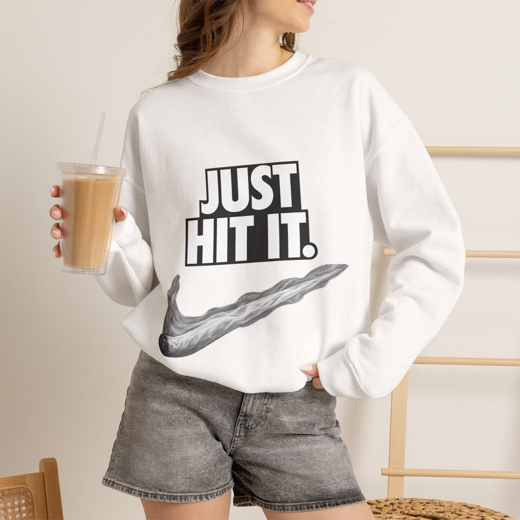 Vert Just Hit It Vintage Style Unisex Graphic Crewneck Sweatshirt