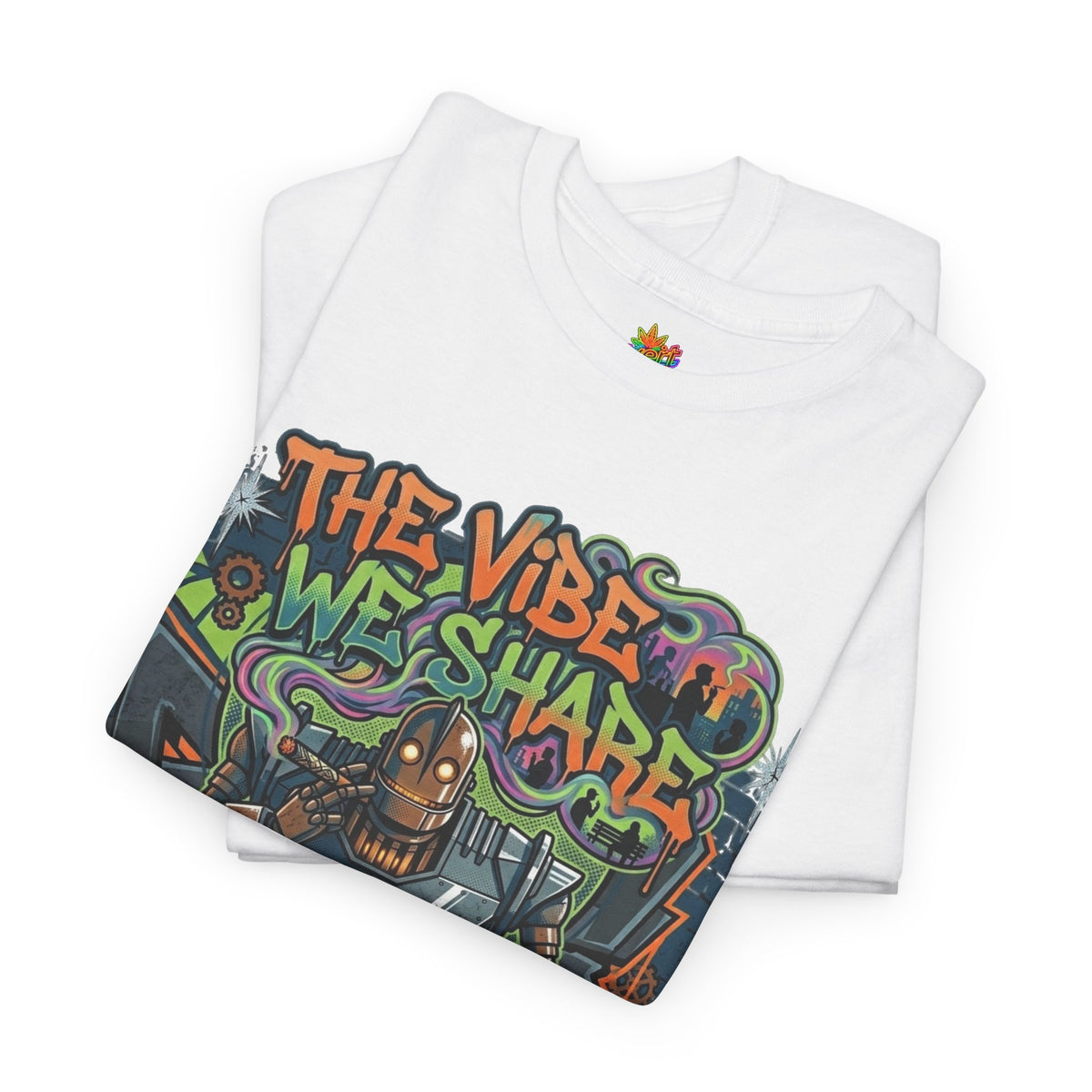 Vert Iron Giant Smoker Vintage Style Unisex Cotton Graphic T-Shirt
