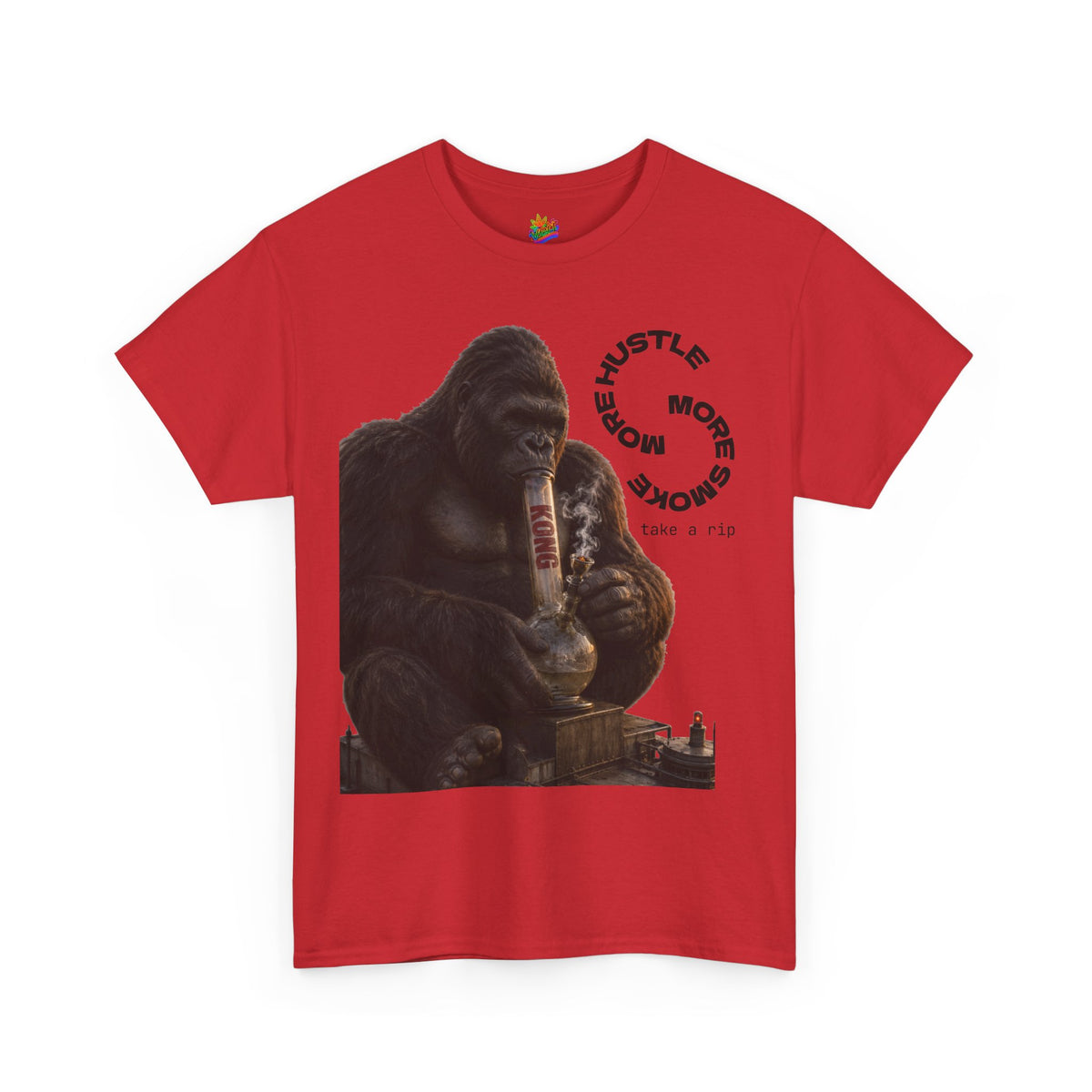 Vert King Kong Smoker Vintage Style Unisex Cotton Graphic T-Shirt