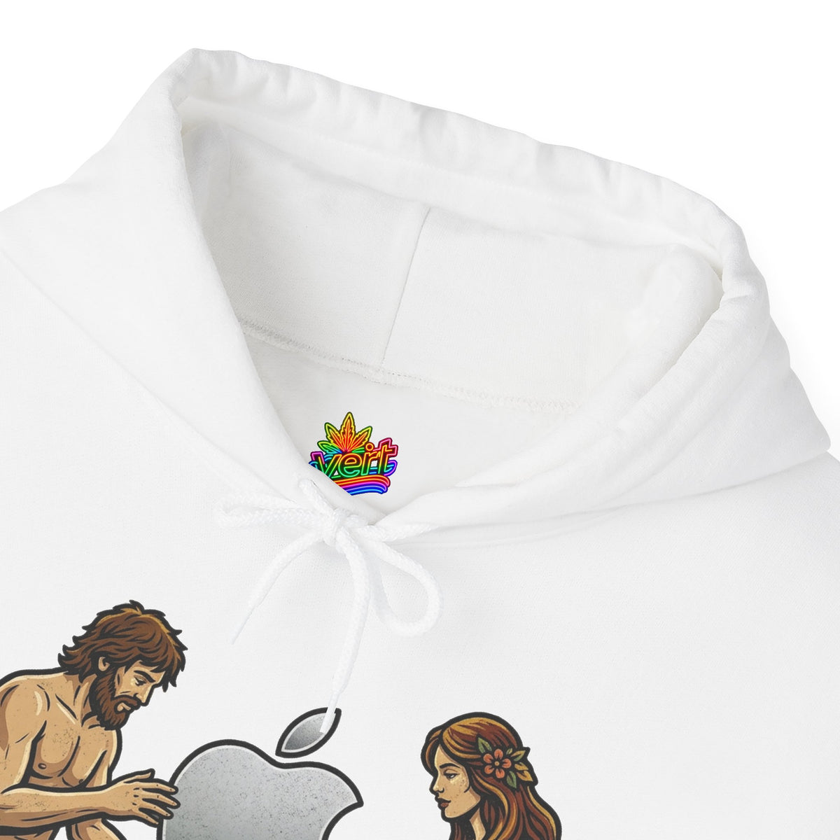 Vert Apple Adam & Eve Vintage Style Unisex Graphic Hoodie