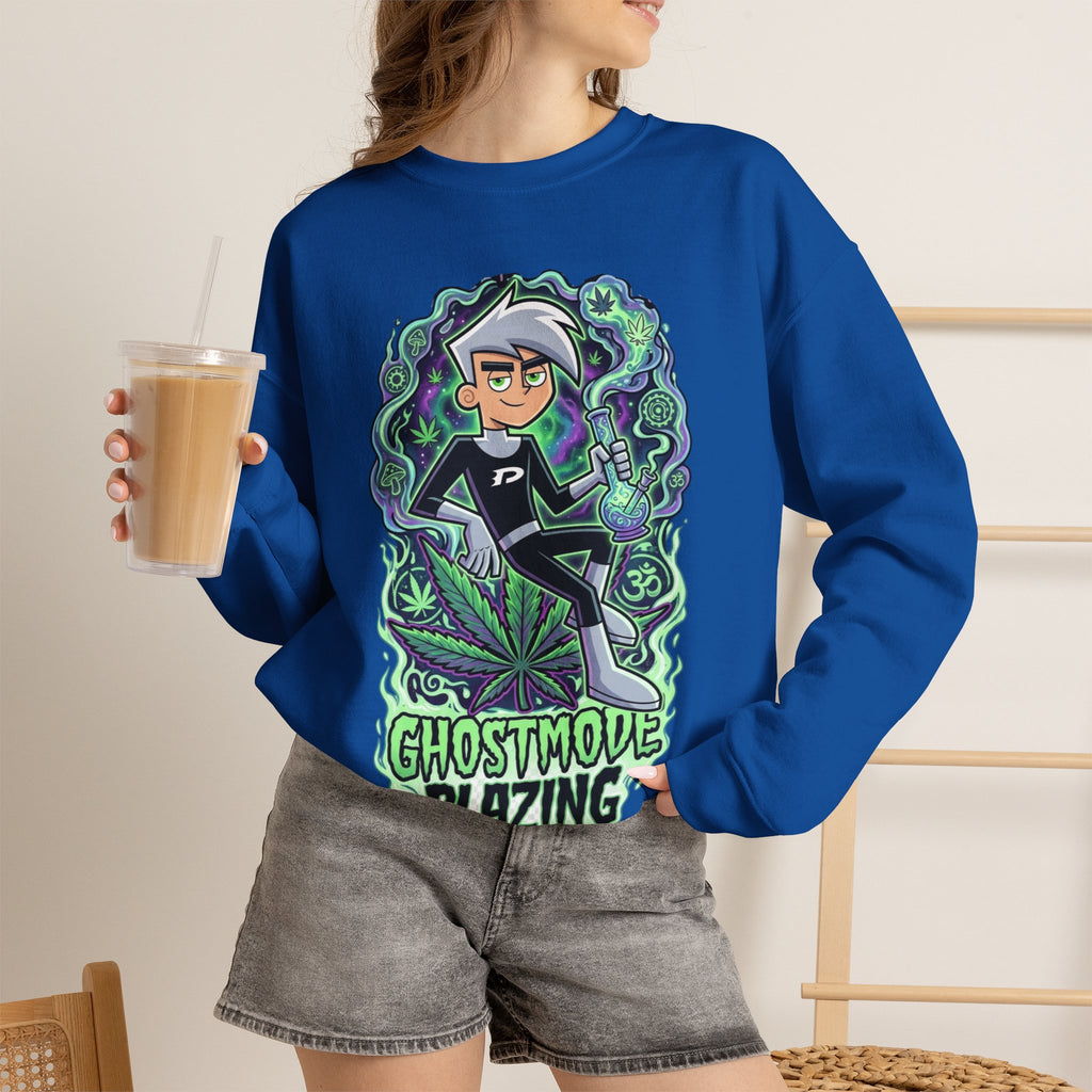 Vert Danny Phantom Smoker Vintage Style Unisex Graphic Crewneck Sweatshirt