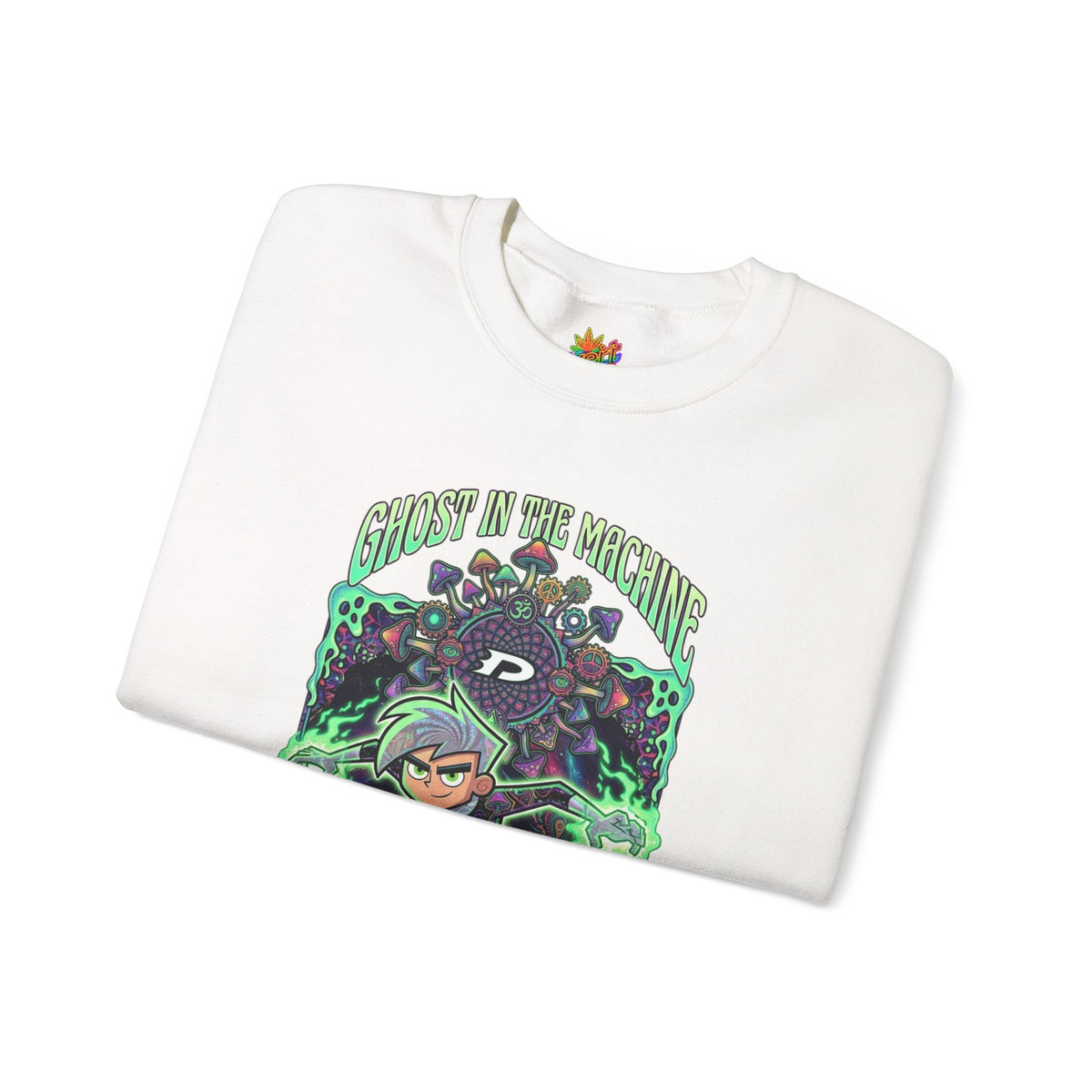 Vert Danny Phantom Psychedelic Vintage Style Unisex Graphic Crewneck Sweatshirt